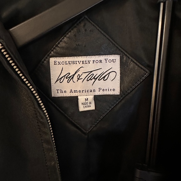 Vintage Lord & Taylor 100% Genuine Leather, Zip-Front Jacket, Size M - Picture 4 of 16